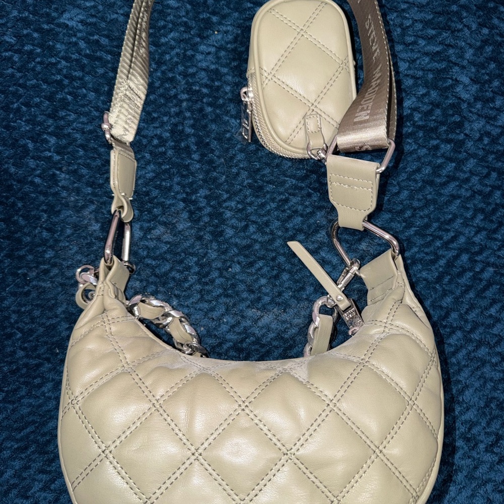 Steve Madden Shoulder Bag with Mini Pouch - Olive Green - Picture 3 of 3